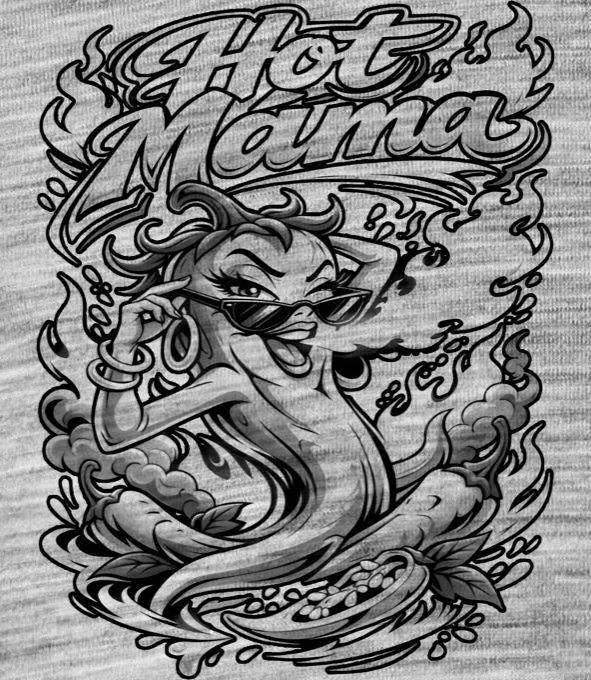 Hot máma, černý tisk Hot máma, černý tisk - Obrázek 2