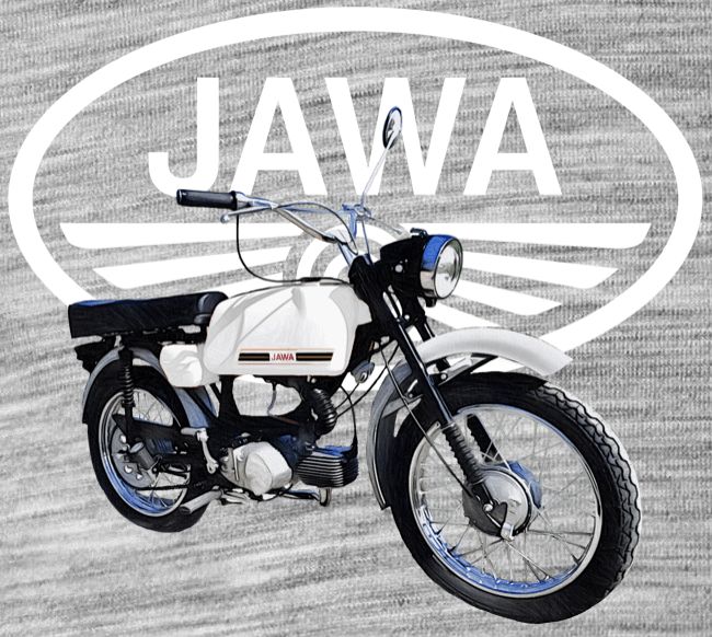 Jawa Mustang – bílý – logo V6 Jawa Mustang - bílý - logo V6 - Obrázek 2