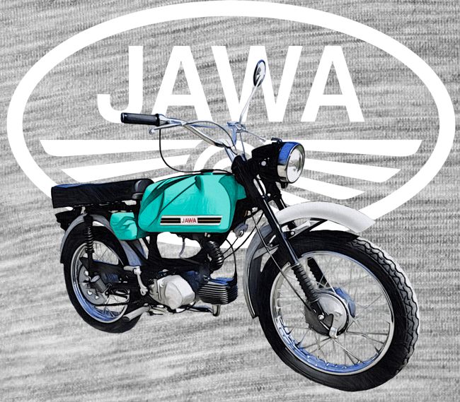 Jawa Mustang – zelenomodrý – logo V3 Jawa Mustang - zelenomodrý - logo V3 - Obrázek 2