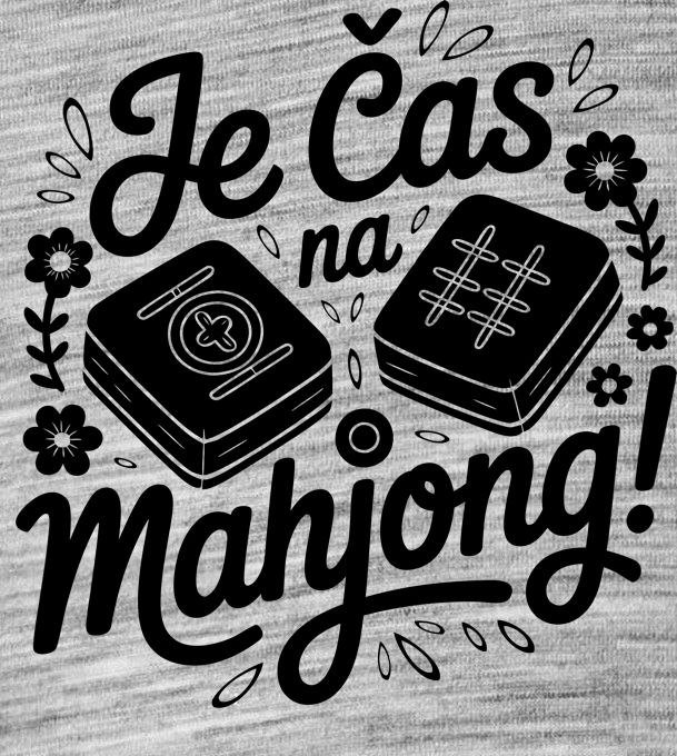 Je čas na Mahjong, černý tisk Je čas na Mahjong, černý tisk - Obrázek 2