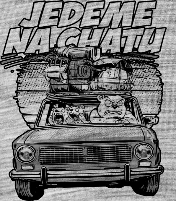 Jedeme na chatu, V1, černý tisk - Obrázek 2