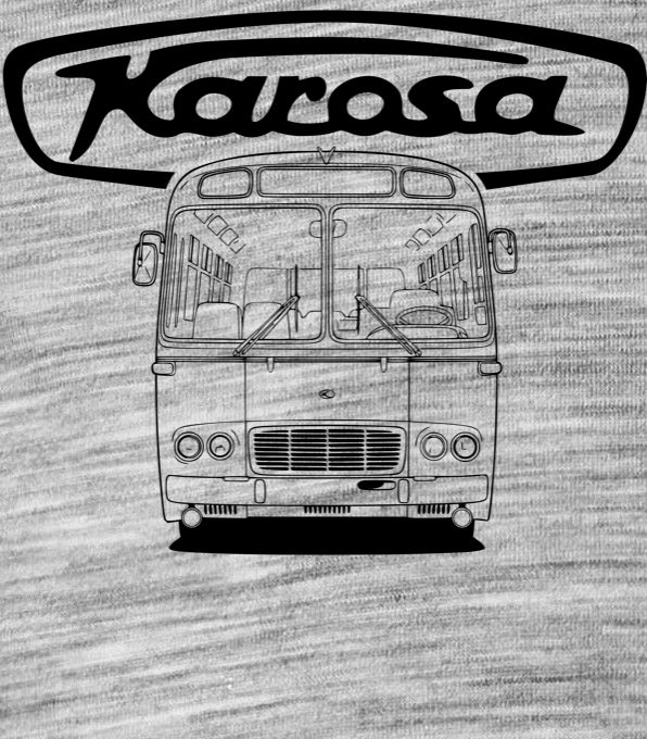 Karosa ŠL11, předek, logo, černá, v3 - Obrázek 2