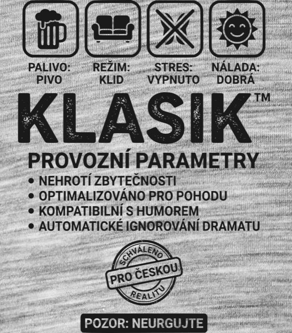 Klasik, černý potisk - Obrázek 2