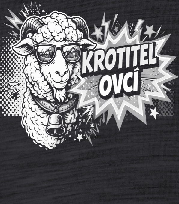 Krotitel ovcí, bílý potisk - Obrázek 2