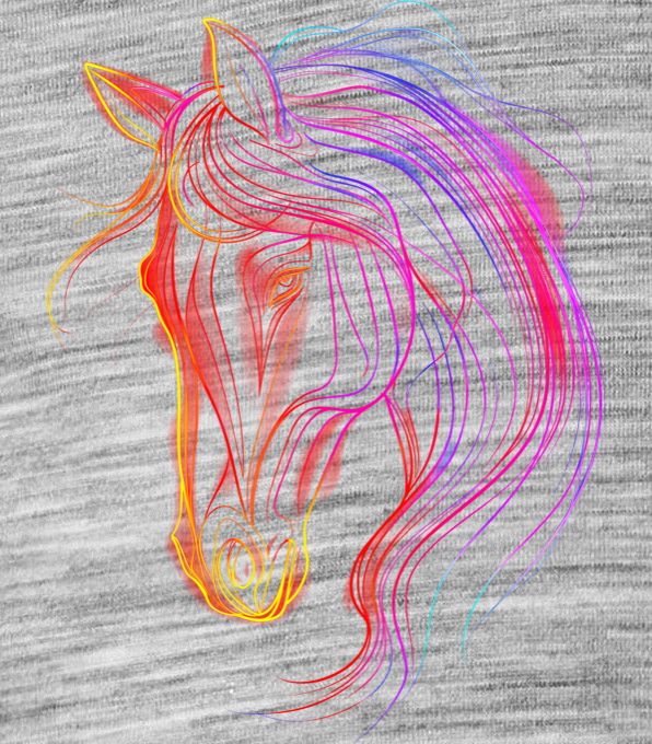 Kůň, neon kolekce, V3 - Obrázek 2