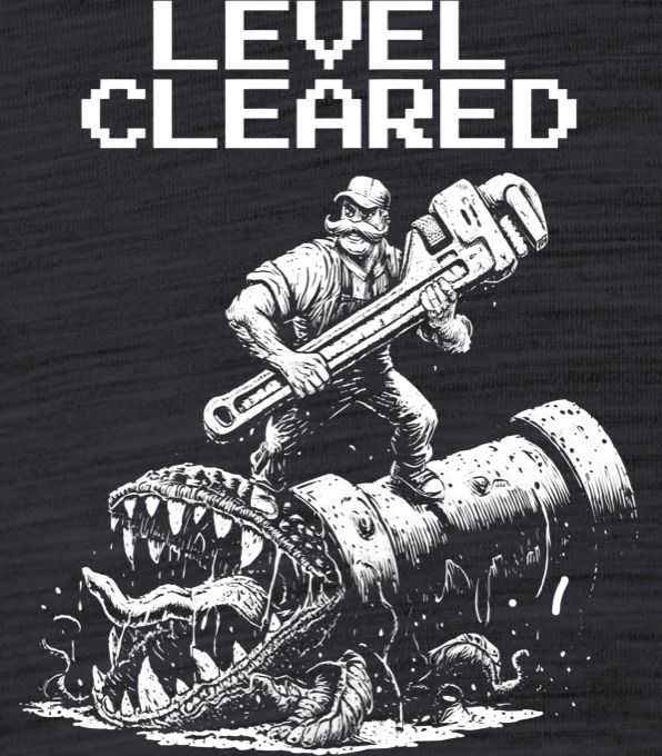 Level Cleared, bílý tisk - Obrázek 2