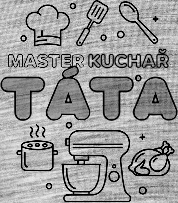 Master kuchař táta, černý tisk - Obrázek 2