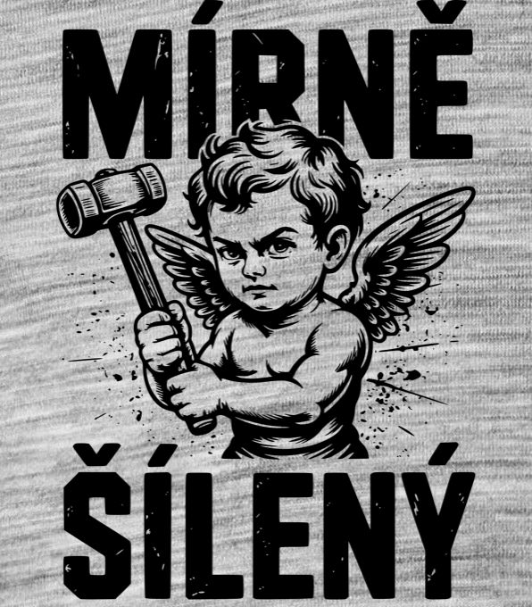 Mírně šílený, černý potisk - Obrázek 2