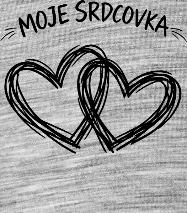 Moje srdcovka, černý potisk - Obrázek 2