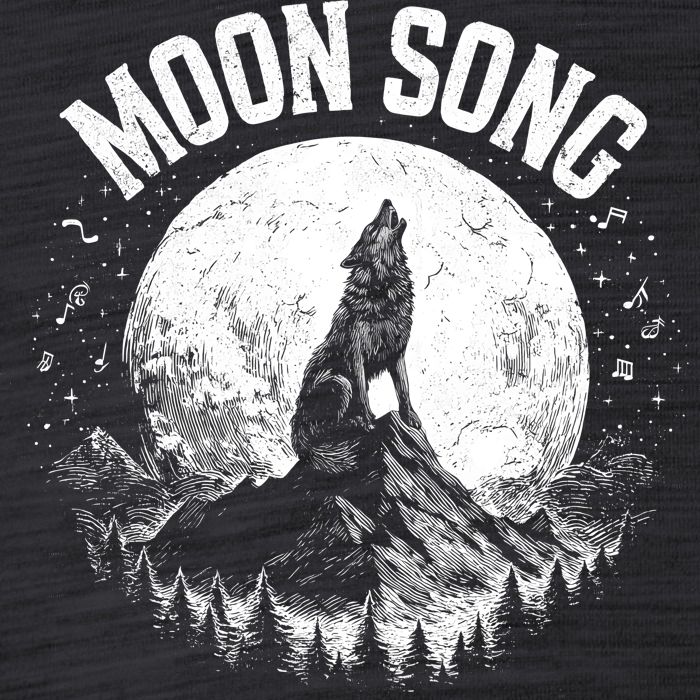 Moon song, bílý potisk - Obrázek 2