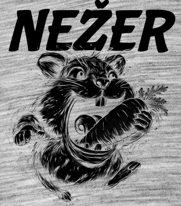 Nežer křeček, černý potisk - Obrázek 2