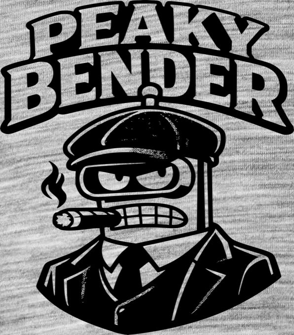 Peaky Bender, černý tisk - Obrázek 2