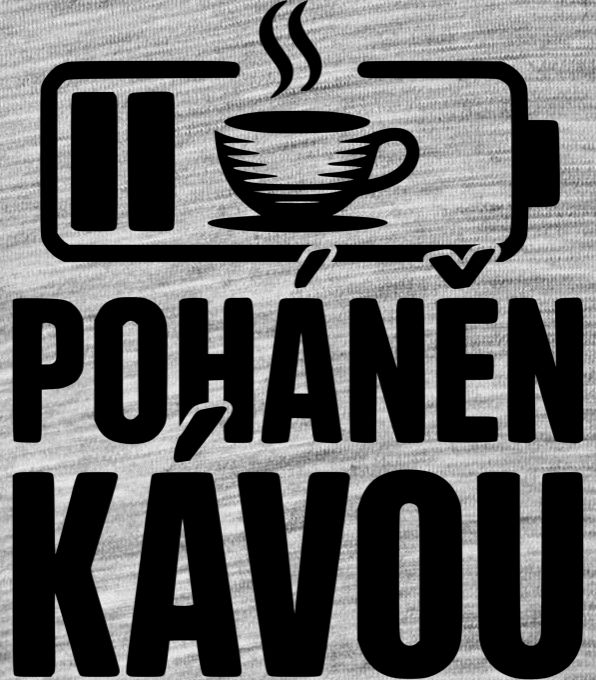 Poháněn kávou, černý potisk - Obrázek 2