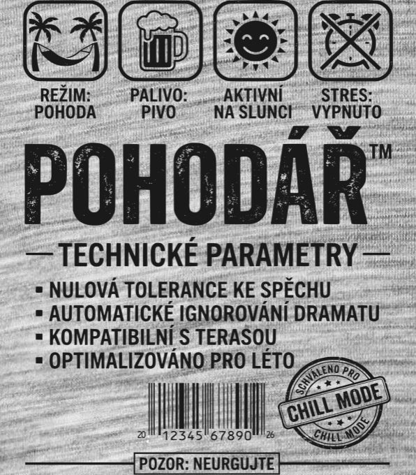 Pohodář, černý potisk - Obrázek 2