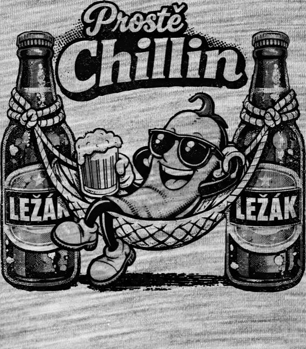 Prostě Chillin, černý potisk - Obrázek 2