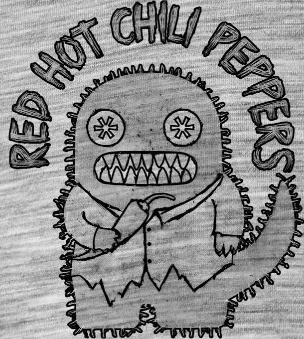 Red Hot Chili Peppers, černý tisk - Obrázek 2