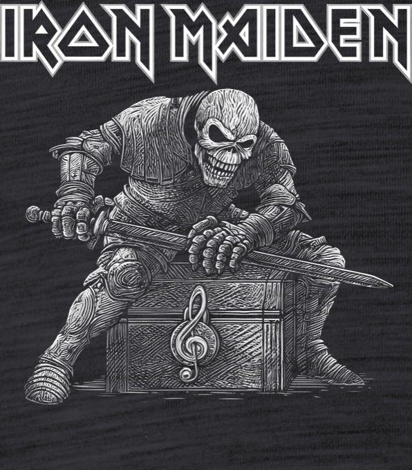 Rytíř Iron Maiden, bílý tisk - Obrázek 2