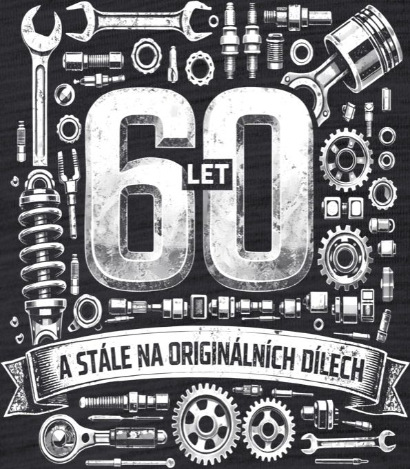 Šedesátka v originále, bílý tisk - Obrázek 2