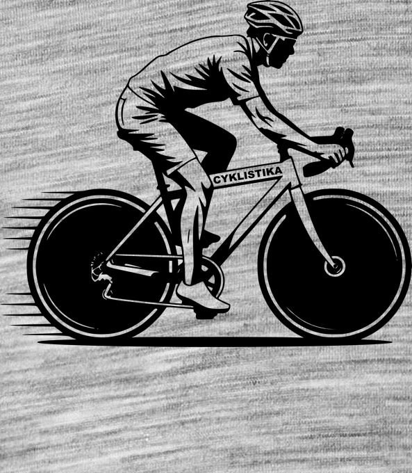 Shadow cyklista, V1, černý potisk - Obrázek 2