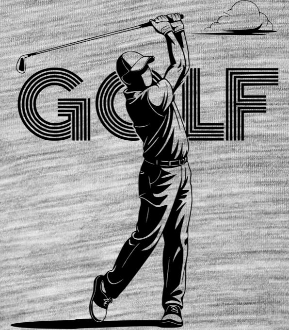 Shadow golf, černý potisk - Obrázek 2