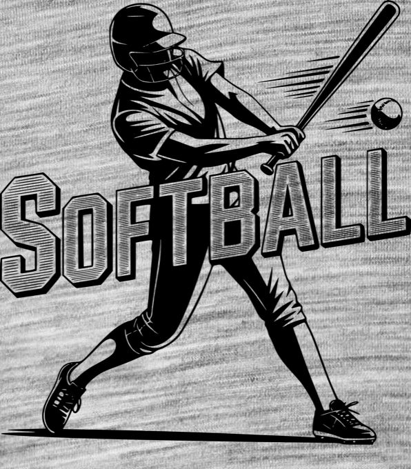 Shadow softball, černý potisk - Obrázek 2