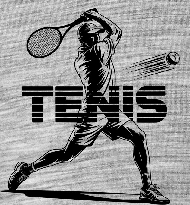 Shadow tenis, černý potisk - Obrázek 2
