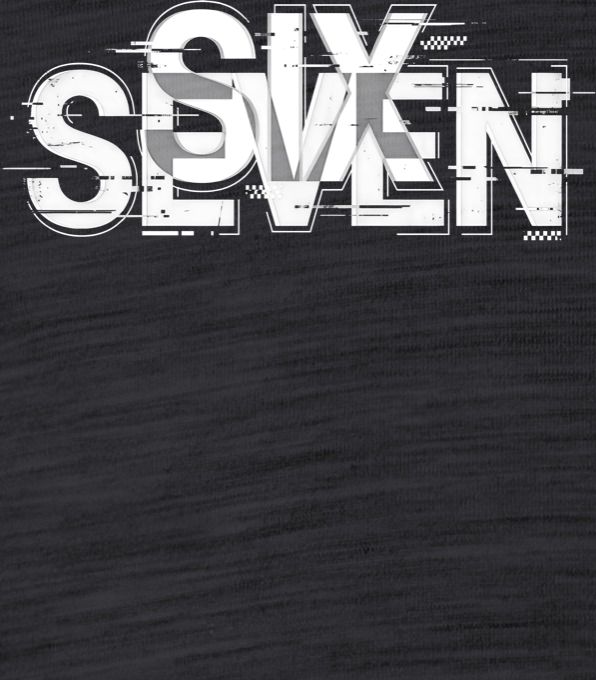 Six seven glitch, bílý tisk Six seven glitch, bílý tisk - Obrázek 2