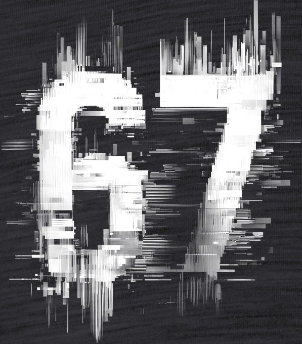 Six Seven, Glitch, bílý tisk - Obrázek 2