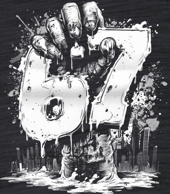 Six Seven, Graffiti Hand, bílý tisk - Obrázek 2