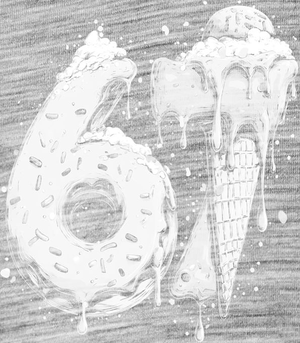 Six Seven, Sweets, bílý tisk - Obrázek 2