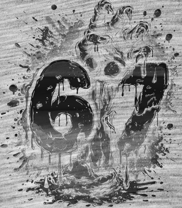 Six Seven, Zombie, černý tisk - Obrázek 2
