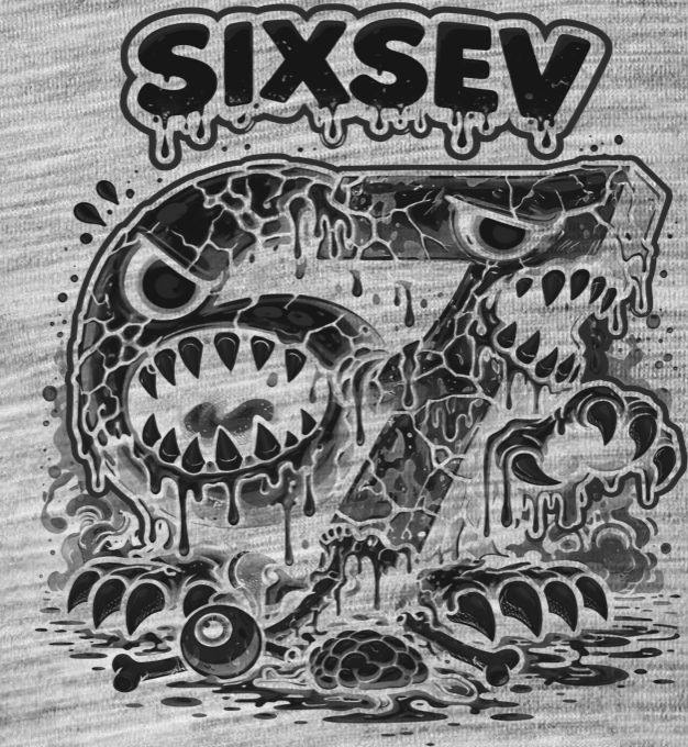 Sixsev horror 67, černý tisk - Obrázek 2