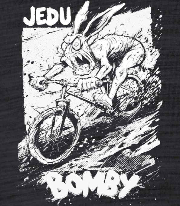 Sjezdař, jedu bomby, V2, bílý potisk Sjezdař, jedu bomby, V2, bílý potisk - Obrázek 2