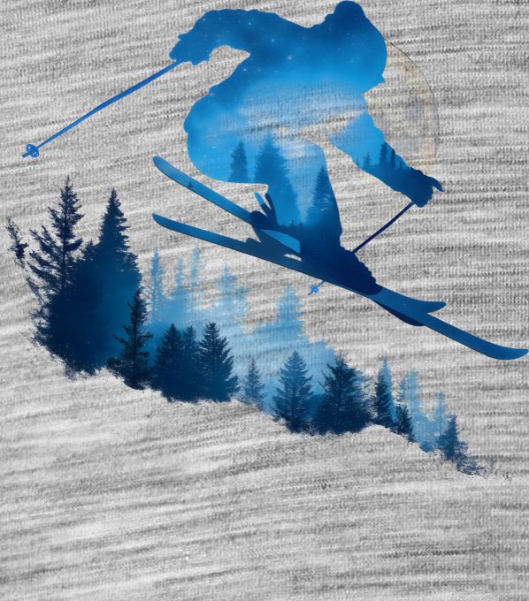 Skier v lese - Obrázek 2