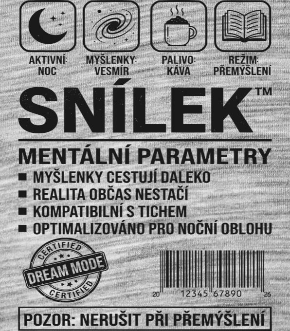 Snílek, černý potisk - Obrázek 2