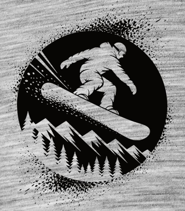 Snowboardista. V1, černý potisk - Obrázek 2