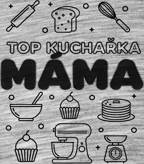 Top kuchařka máma, černý potisk Top kuchařka máma, černý potisk - Obrázek 2