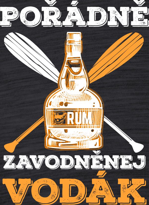 Pořádně zavodněný vodák. Bílý a oranžový tisk - Obrázek 2