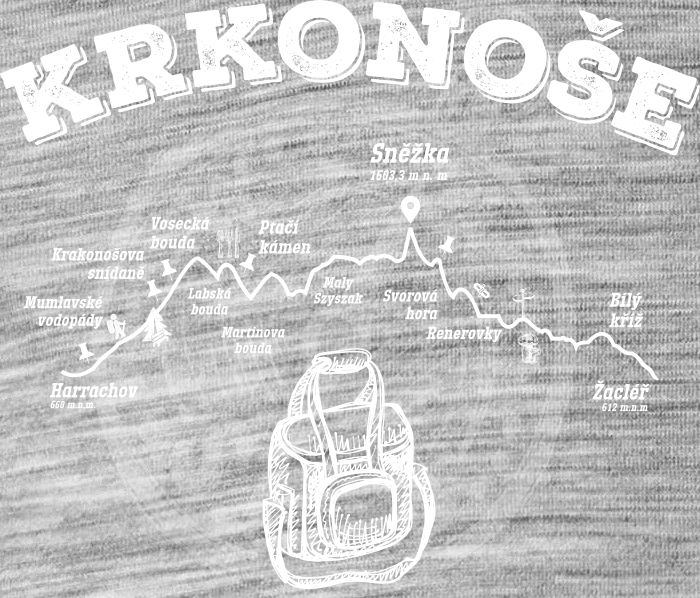 Krkonoše. Bílý tisk - Obrázek 2