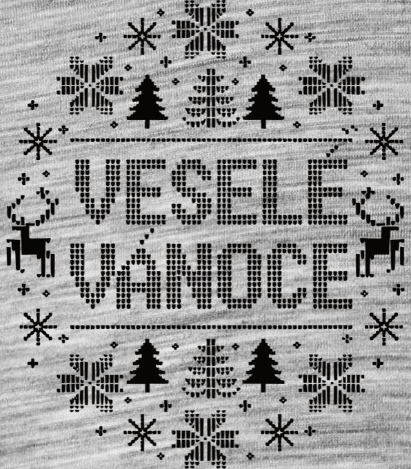 Veselé Vánoce, černý tisk - Obrázek 2