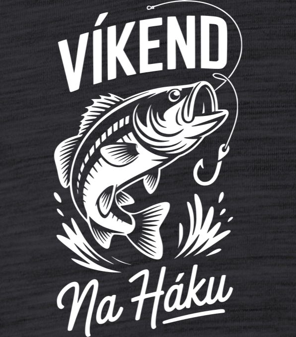 Víkend na háku, bílý potisk - Obrázek 2