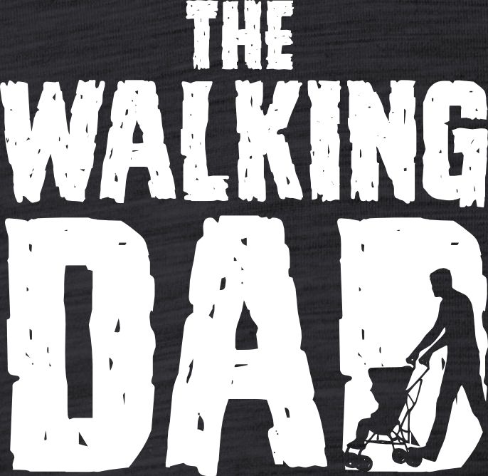 Walking DAD, bílý potisk, v1 - Obrázek 2