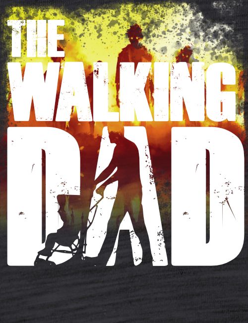 Walking DAD, bílý potisk + barevný - Obrázek 2