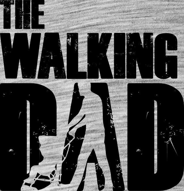 Walking DAD, bílý potisk - Obrázek 2
