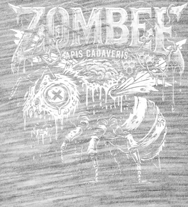 Zombee, bílý tisk - Obrázek 2