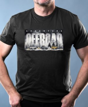 Nejoblíbenější pánské Triko Basic s motivem Adventure OFFROAD, 4×4, barevné, černá