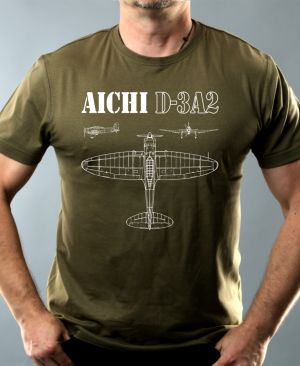 Nejoblíbenější pánské Triko Basic s motivem Aichi D3A2, military