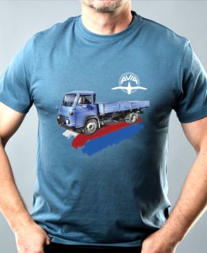 Nejoblíbenější pánské Triko Basic s motivem AVIA A30 valník, V2, denim