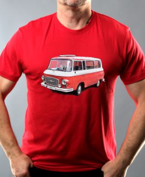 Nejoblíbenější pánské Triko Basic s motivem Barkas B 1000, v2, červená