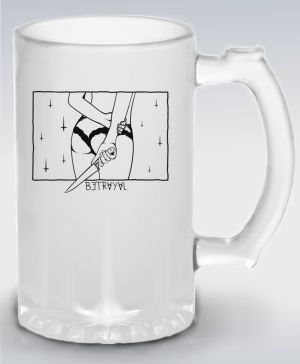 Půllitr skleněný 500 ml. s motivem Betrayal